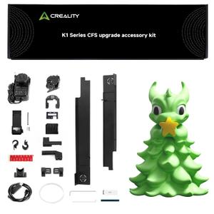 Creality K1 Series CFS Upgrade Accessory Kit for K1/K1C/K1 SE/K1 Max, Official K1 Series Multicolor Printing Upgrade Kit Extruder & Waste Hopper Set with Cutter, Covers, Firmware USB, and Cables