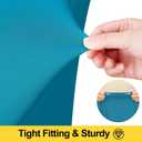 Smiry Spandex Tablecloth 6 Pack, Elastic Fitted Stretch Tablecloth for 8FT Rectangle Tables, Waterproof Washable Table Cover Skirt for Wedding, Banquet & Parties (Turquoise, 96Lx30Wx30H Inch)