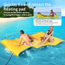 2PCS 10' Foam Water Pad Mat Bungee Cord, Floating Mat Bungee Cord with 2 Stainless Hooks, Floating Water Mat Tether, Foam Lake Mat Cord Secure Mooring Prevent Drifting Away