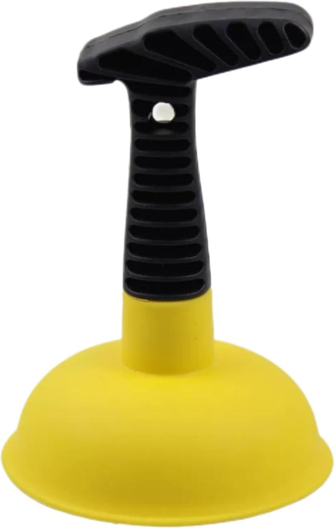 Mini Sink & Drain Plunger with Short Handle - Heavy-Duty Rubber Cup & Ergonomic Grip for Powerful Suction, Unclog Slow Drains in Sinks, Tubs, Showers, Bathrooms, Kitchens, Compact, Space-Saving Design