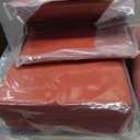 Basic Beyond Outdoor Chair Cushions Set of 4, Square Corner Outdoor Cushions for Patio Furniture, Water Resistant Patio Chair Cushions with 2 Ties, 18.5x16x3, Brick Red