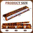 4 Pack Tortoise Shell Straight Mahjong Tile Racks Set with Magnetic Pushers, 18.5 Inch Acrylic Mahjong Racks for Tiles Holders Acrylic Mah Jong Accessories, Fits All Tile Sets