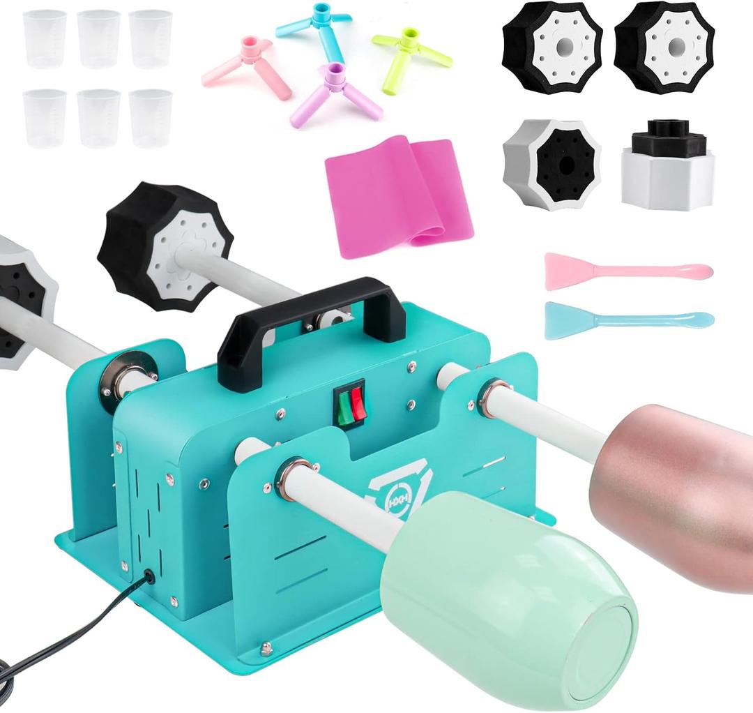 Multi Cup Turner for Tumblers,4X Cup Spinner for Tumblers with 4 ON/Off Switch for Epoxy Resin Tumblers Creating Craft