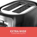 BLACK+DECKER 2-Slice Toaster, TR1278BD, Extra Wide Slots, 7 Shade Settings, 850 Watts, Frozen and Bagel Buttons
