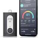 Atmotube Battery Powered Pro Portable Outdoor and Indoor Professional Air Quality Monitor [PM, VOCs, Temperature, Humidity and Barometric Pressure Tester], Pollution Meter