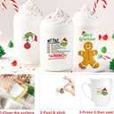 3Pack 56 Pcs Christmas Face Decal Stickers for Crafts Small 2 Inch Rub on Transfers UV Vinyl Faces Eyes Pitcher Decals for Ornaments Glass Drinking Cups Wood Bowl Decorations Balls Party Supplies (face56)