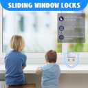 Sliding Window Locks (6 Sets), Secure Window Lock with Key, Window Locks for Up and Down Windows & Horizontal Sliding Windows, Adjustable Window Lock, Sturdy and Durable, Does Not Deform.