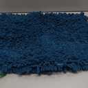 Yimobra Toilet Rug U Shaped Washable 24x20 Inch - Ultra Soft Absorbent Chenille Bath Rugs for Toilet, Quick Dry & Machine Washable, Non Slip Contour Bathroom Mat, Peacock Blue