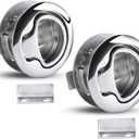 2Pcs Durable Flush Boat Hatch Stainless Steel Flush Pull Latch Lift Ring Handle Marine Locker