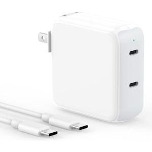 Charger for MacBook Air MacBook Pro 13 14 15 16 inch 2024 2023 2022 2021 2020 2019, M1 M2 M3, iPad Pro Air Mini, iPhone 15 Pro Max Plus, 67W Dual Port USB C Power Adapter, 6.6FT USB-C Charging Cable