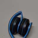 ZIHNIC Bluetooth Headphones Over-Ear, Foldable Wireless and Wired Stereo Headset Micro SD/TF, FM for Cell Phone,PC,Soft Earmuffs &Light Weight for Prolonged Wearing (Black/Blue)