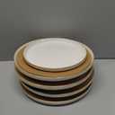 GBHOME Ceramic Dinnerware Sets for 4, 12 Pieces Stoneware Plates and Bowls Sets, Scratch Resistant Dishes, Dishwasher & Microwave Safe, Reactive Glaze-White