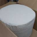 ZICOTO Beautiful Boucle Pouf Ottoman and Foot Rest - Elevate Your Living Room Decor with Lightweight Comfort and Charm - A Round Modern Foam Filled Foot Stool Perfect to Rest Your Feet (White)