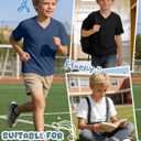 Boy V Neck Shirt Short Sleeve Summer Top | 3 Pack, Soft Breathable Fabric, V Neck, Short Sleeve, Loose Fit, Casual, Athletic, School, Play, Summer Wear