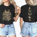 Magical Shirts for Women Flourish and Blotts Shirt Book Tshirt Wizard Costume Clothes, XXL, Dark Gray