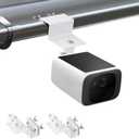 2Pack Gutter Mount Compatible with eufy Security SoloCam S220/C210, eufyCam 2C/2C Pro/S3 Pro, 3/S330, 2/2 Pro, 3C/S300, 360Adjustable Weatherproof Mounting Bracket for Eufy Security Camera - White
