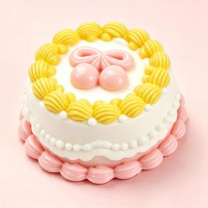 2 x Taba Cake Squishy, Ultra Soft Silicone, Cute Stress-Relief Squeeze Toy