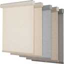 Persilux Light Filtering Roller Shades for Windows,Cordless,Linen Fabric,Roller Blinds,Thermal Insulated Fabric UV Protection Shades for Home,Office,Bedroom,Door,Light Filtering-Cream,Custom Now