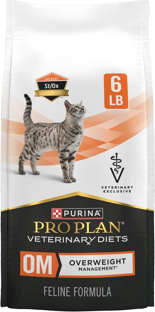 Purina Pro Plan Veterinary Diets OM Overweight Management Feline Formula Dry Cat Food - 6 lb. Bag (6 Pound (Pack of 1))