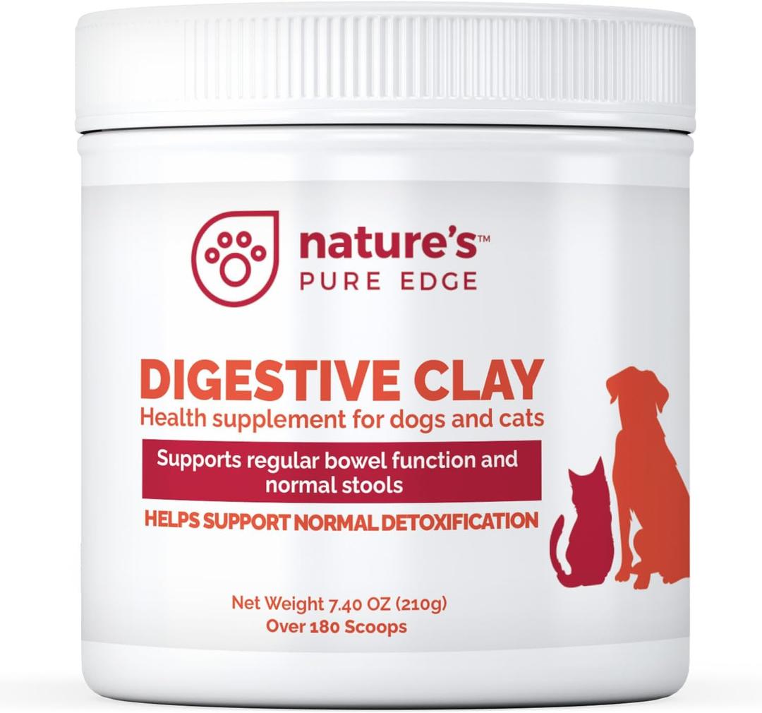 Clay Powder Anti Diarrhea for Dogs & Cats. Supports Gas Relief. Normalizes Gut PH in Dogs and Cats. Constipation Relief. Extra Large 7.40 oz.