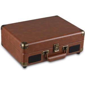 Semme Retro Record Player Portable Turntable for Versatile Listening Experience Brown (Brown)