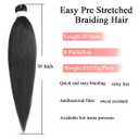 Leeven 30 Inch Ginger Braiding Hair Pre Stretched Long Soft Yaki Braids 8 Packs Professional Synthetic Hair Extension Crochet Twist Braids