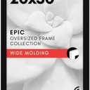 Americanflat 20x30 Poster Frame with Polished Plexiglass - Black Picture Frame - Wide Photo Frames Made of Engineered Wood for Vertical or Horizontal Wall Display - Epic Collection - Black