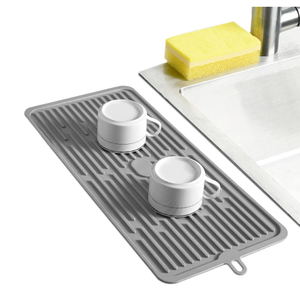 Dish Drying Mat, Silicone Drying Mat Good Large Drying Mats for Kitchen, Heat Resistant Mat Solid Rectangular