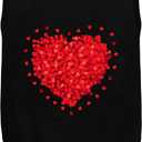 Comfortable Polyester-Cotton Dog Shirt Romantic Rose Petals Heart Pattern, Perfect for Small & Medium Dogs, Soft & Stylish Pet Apparel for Everyday Wear. Black (Large 18"-20"Chest))