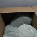 Greendale Home Fashions Plush Faux Fur Bed Rest Reading Pillow with Arms, Pistachio Green