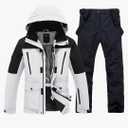 YEEFINE Men's Ski Suit Two Piece Insulated Snowsuits Snow Jacket and Pants Set Waterproof Winter Snowboard Suits Outdoor XL jacket and