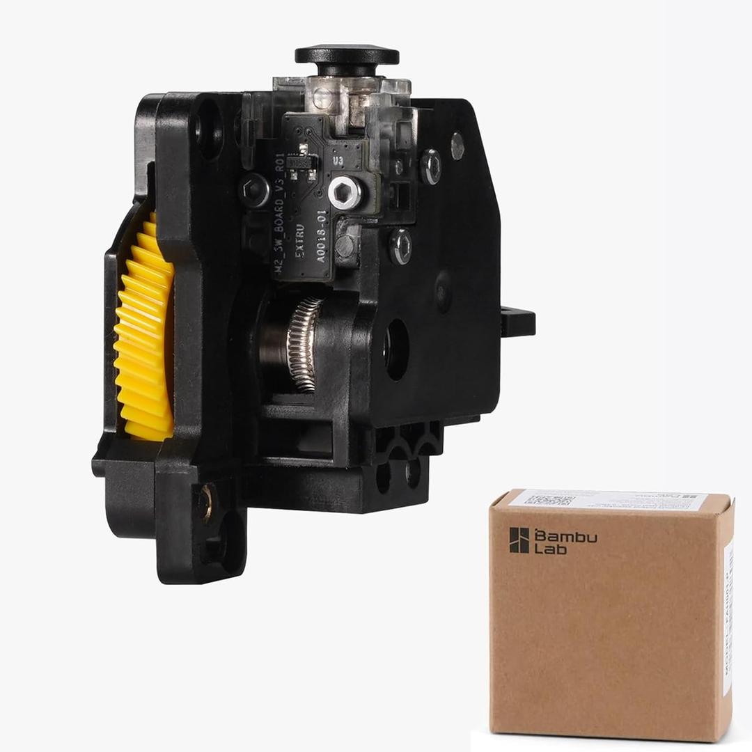 Bamboo Lab P1 Extruder Unit for P1P,P1S 3D Printer,High-Extrusion Force Stainless Steel Dual Gear with Filament Break Detection,Anti-Slip Complete Toolhead Extruder Assembly Replacement Parts