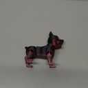WUALAIER 3D Printed Dog Model, Multi Color Flexible Animals Toy Statue, 3D Printed Cute Pet Toy, Movable Joints, Festival Gifts, Fidget Toys for Executive Home Office Decor (Red-Black)