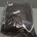 Chair Slipcover with Armrest Pockets 2-Piece Set, Stretch Faux Leather Chair Cover for Armchairs(Fits 31-45") - Non-Slip, Machine Washable, Pet & Kid Friendly - Dark Brown