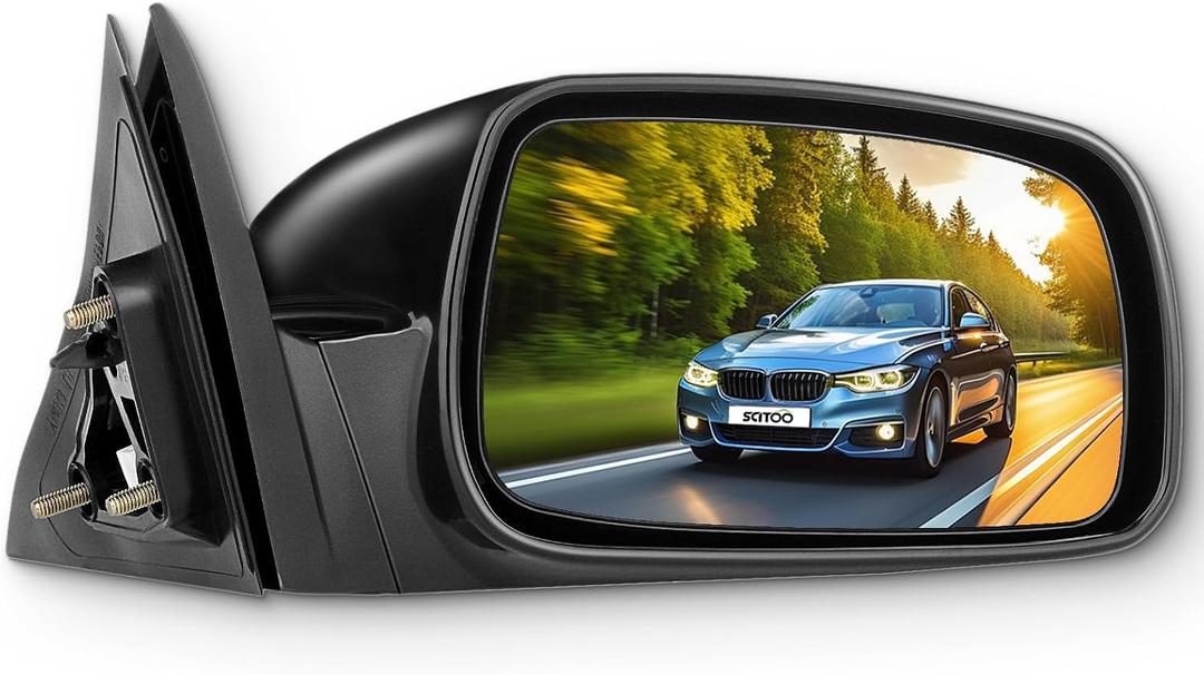 SCITOO Passenger Side Mirrors fit for 2007 2008 2009 2010 2011 for Toyota Camry with Power Controlling Non-telesccoping Non-Folding Features Exterior Accessories Mirrors, Polished Finish