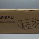 HAUSFRAU Ottoman Storage Bench Folding Foot Rest Stool Upholstered Brown