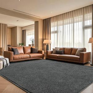 Area Rug for Living Room, Non-Slip Rugs for Boys's Bedroom, 6x9Ft Washable Carpet with Memory Foam for Kids's Room Office Dining Room Farmhouse,Black and White