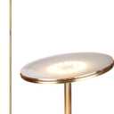 Brightech Sky LED Floor lamp for Living Rooms & Offices -Torchiere Super Bright , Dimmable, Tall Standing Lamp for Bedroom Reading - Gold Brass