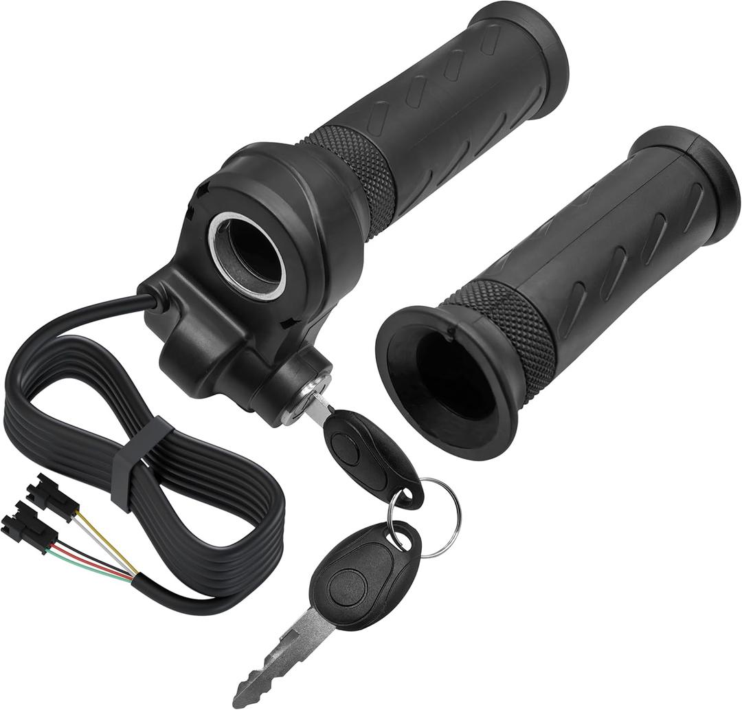 Full Twist Throttle Grip with 2 Keys,Compatible with Ridstar Q20, Q20, Electric Bike Throttle, Smooth Acceleration Control