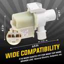 GE WH23x10030 Washer Drain Pump by Seentech - Compatible with GE Washers - Replace P5803461 WH23X10013 14389643P001 3015301 J27-769 PS8768445 TRUCK TRUCK-1 WH23X0081 WH23X0091 WH23X0092