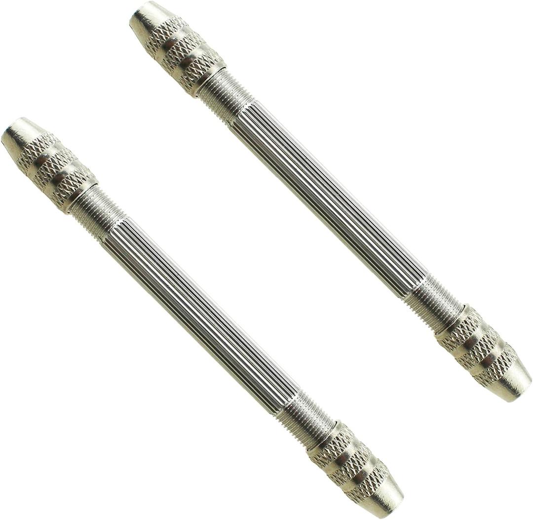 TAODAN 2PCS Twin Head Pin Jig Twisting Tools 3.94x0.36 inch Silver Mini Jewelry Making Utensil Wire Winders