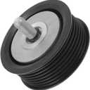 Drive Belt Idler Pulley for Audi A8 2001-2018 Serpentine Tensioner Pulley Idler with Bolt No.07D145276A/07D145276C Steel Black 1 Pcs