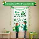 3 x 4Es Novelty 115 PCS St. Patricks Day Window Clings (9 Sheets)  Green Shamrock Window Clings for Glass, St Patricks Day Window Decorations & Irish Home Decor