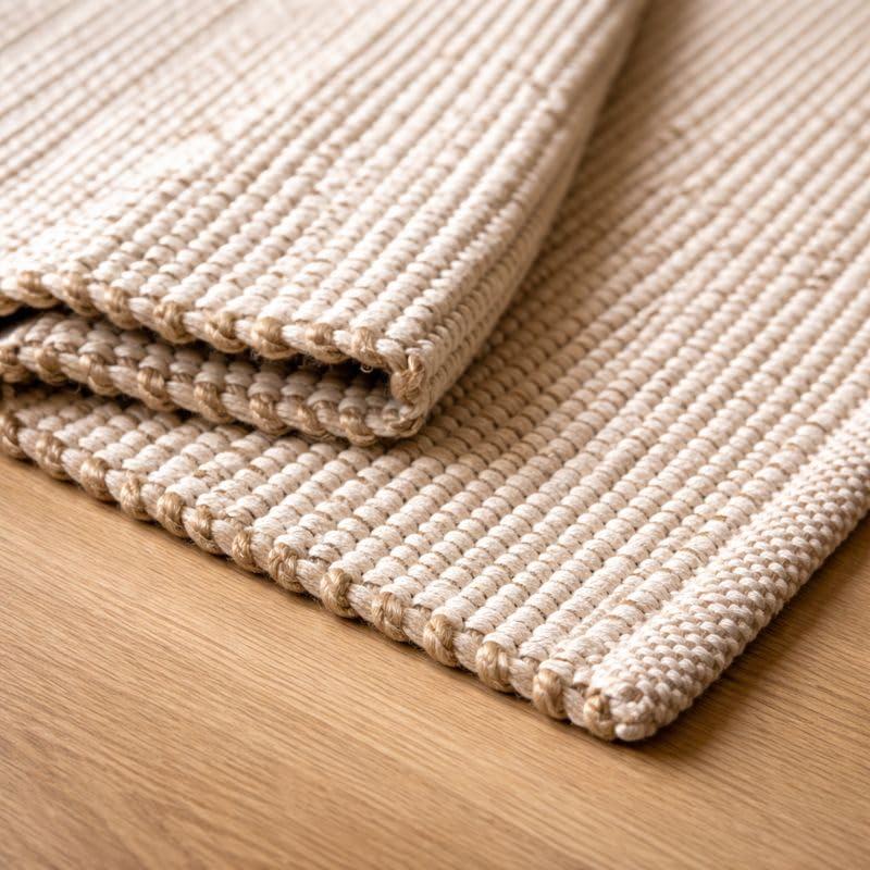 S & L Homes Jute Cotton Hand Woven Natural Farmhouse Area Rug for Living Room - Rustic Vintage Bohemian Décor - (10' x 13' Natural)