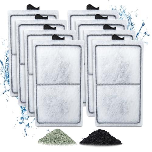 Zuqqony 8 Pack PF-S Filter Cartridges Only Compatible with Silenstream PF10 Power Filters, Replacement Aquarium Carbon Cartridge with Zeolite, Size 5.5 in L x 3.1 in