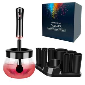 Makeup Brush Cleaner Dryer, Neeyer Super-Fast Electric Brush Cleaner Machine Automatic Brush Cleaner Spinner Makeup Brush Tools (Black)