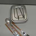 2 Pcs 304 Stainless Steel Bento Box, 1200ml 3-Compartment Metal Lunch Container with Fork and Spoon, Leak Proof Metal Lunch Container for Youngsters and Adults