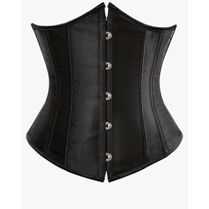 Zhitunemi Women's Satin Underbust Corset Bustier Waist Training Cincher Plus Size Corsets M