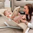 Baby Delight Alpine Deluxe Portable Bouncer | Infant | 0 – 6 Months | Tan Sherpa