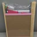 Kids Easel Including 100+ Accessories, Dual-Sided Wooden Easel for Kids Girls Age 3-12 with Magnetic Chalk & Painting Board, Free Height Adjustable Art Easel Supplies for Toddlers (Pink)